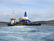 Transport van een getijdenturbine naar de EMEC-testsite op de Orkney Eilanden � Voith