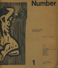 - - Number. A bi-monthly journal of the arts, architecture, society, graphics, poems, etc. Issue number 1 Februari 1961.