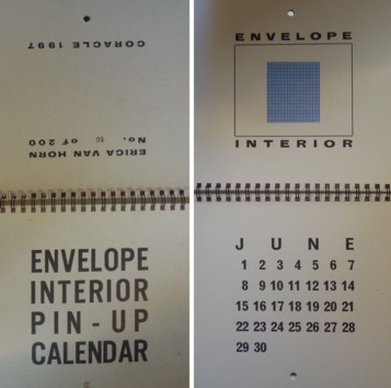 Horn Envelope Interior Pin Up Calendar 1997 Open.jpg