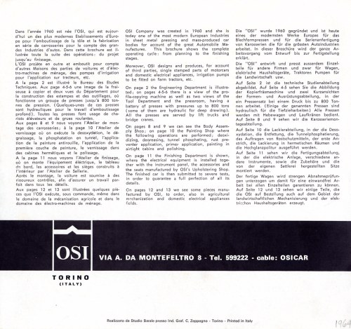 1964 OSI Company Profile Brochure