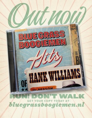 NEW CD OUT NOW : 'Hits of Hank Williams' - Blue Grass Boogiemen BGB-CD02-HWflyer-kl