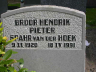 Grafsteen: Broor Hendriks Spahr van der Hoek