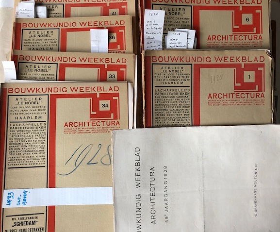 Bouwkundig Weekblad Architectura. 1928. - Orgaan van de Maatschappij tot bevordering der Bouwkunst. Losse nummers.