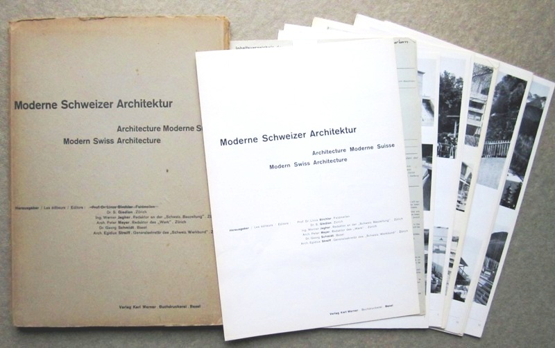 Giedion, Dr. S./ Jegher/ Meyer/ Schmidt/ Streiff (Herausgeber) - Moderne Schweizer Architektur. Architecture Moderne Suisse. Modern Swiss Architecture. Part II. 1939.