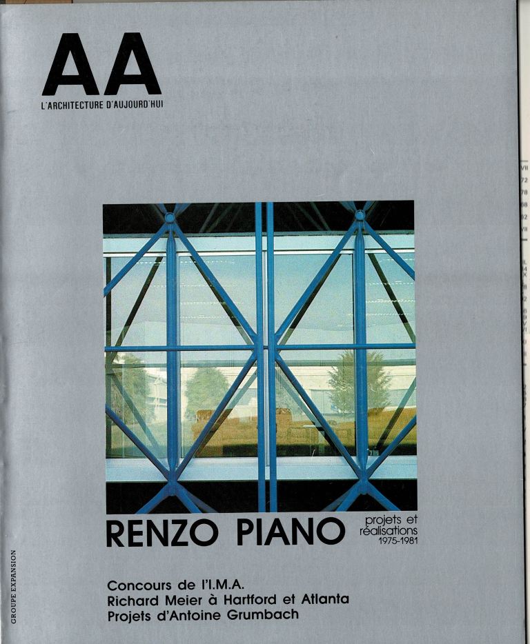 L'Architecture d'Aujourd'hui. No.219. - RENZO PIANO. Concours I.M.A. Richard Meier  Hartford et Atlanta. Antoine Grumbach.