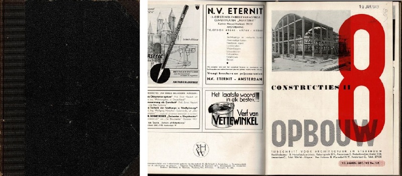 de 8 en opbouw. 1942. - Jaargang 13 compleet. Tijdschrift voor architectuur en stedebouw.