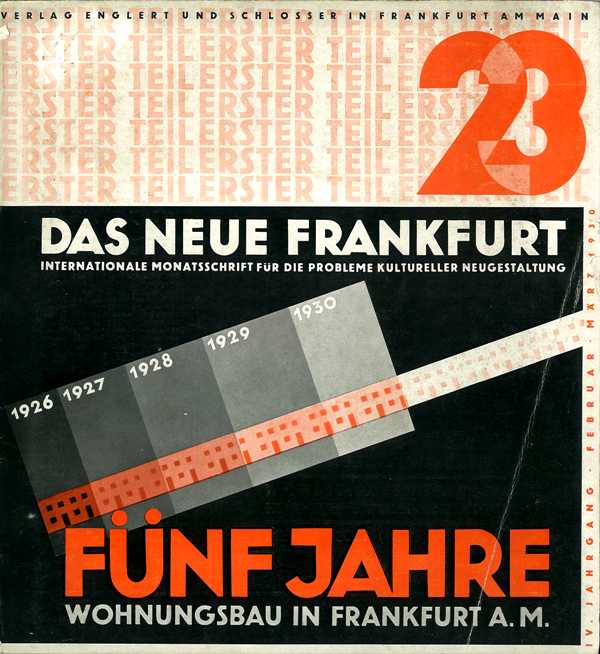 Das Neue Frankfurt. - Internationale Monatsschrift fr die Probleme kultureller Neugestaltung. Year 4 (1930), no.2/3.