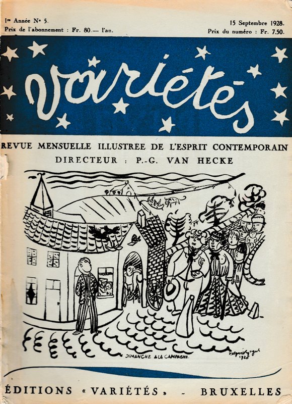 Hecke, P.-G. van. (Directeur) - Varietes. Revue Mensuelle Illustree de L'esprit Contemporain. 15 Septembre, 1928. 1e Annee No. 5.