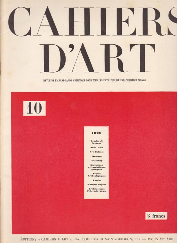 N/A. - Cahiers D'Art. 1926,Nr.10.