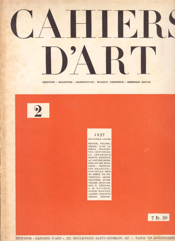N/A. - Cahiers D'Art. 1927,Nr.2.