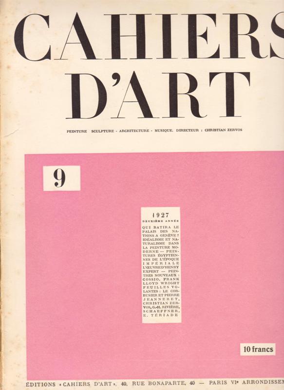N/A. - Cahiers D'Art. 1927,Nr.10.