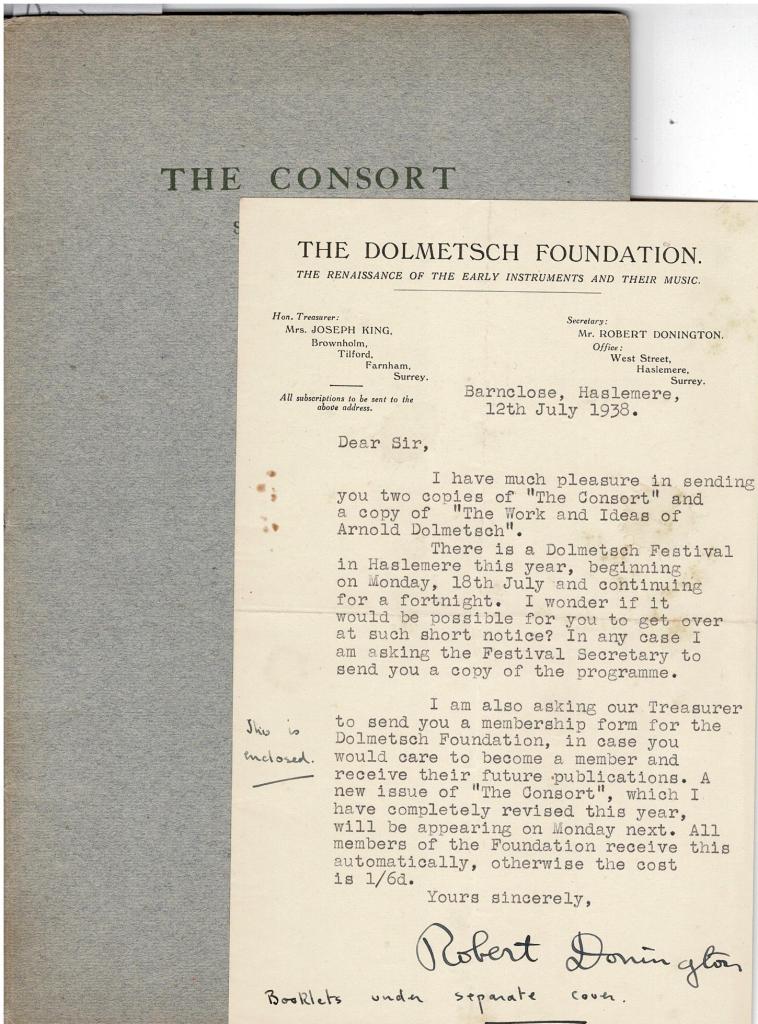 Donington, Robert (Foreword) - The Consort, No. 3. Special Number, June 1934.