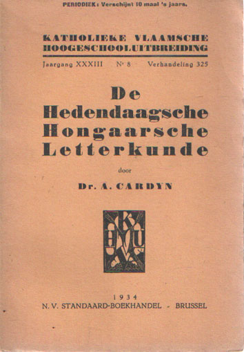Cardyn, A. - De hedendaagsche Hongaarsche letterkunde.