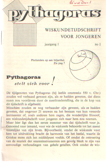 Ernst, Bruno en G. Krooshof (redactie) - Pythagoras. Wiskundetijdschrift voor jongeren. .