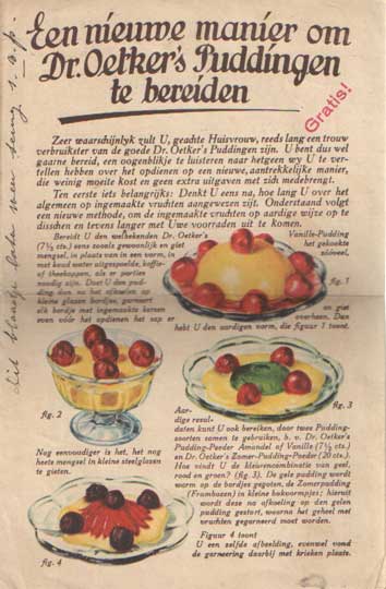  - Een nieuwe manier om Dr. Oetker's puddingen te bereiden.