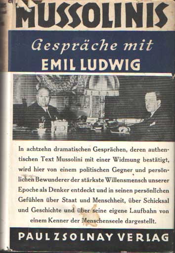  - Mussolinis Gesprche mit Emil Ludwig.
