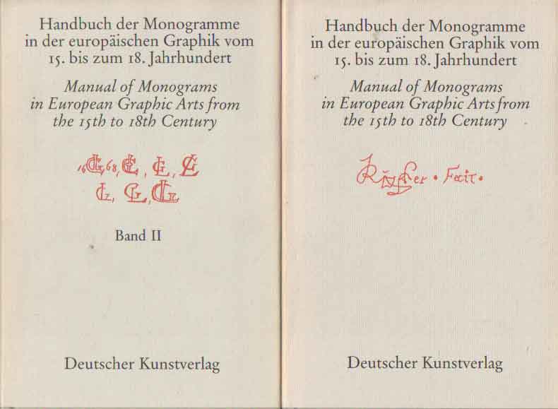 PREIN, WOLFGANG - Handbuch der Monogramme in der europischen Graphik vom 15. bis zum 18. Jahrhundert/Manuel of Monograms in European Graphic Arts from the 15th to 18th Centuries.