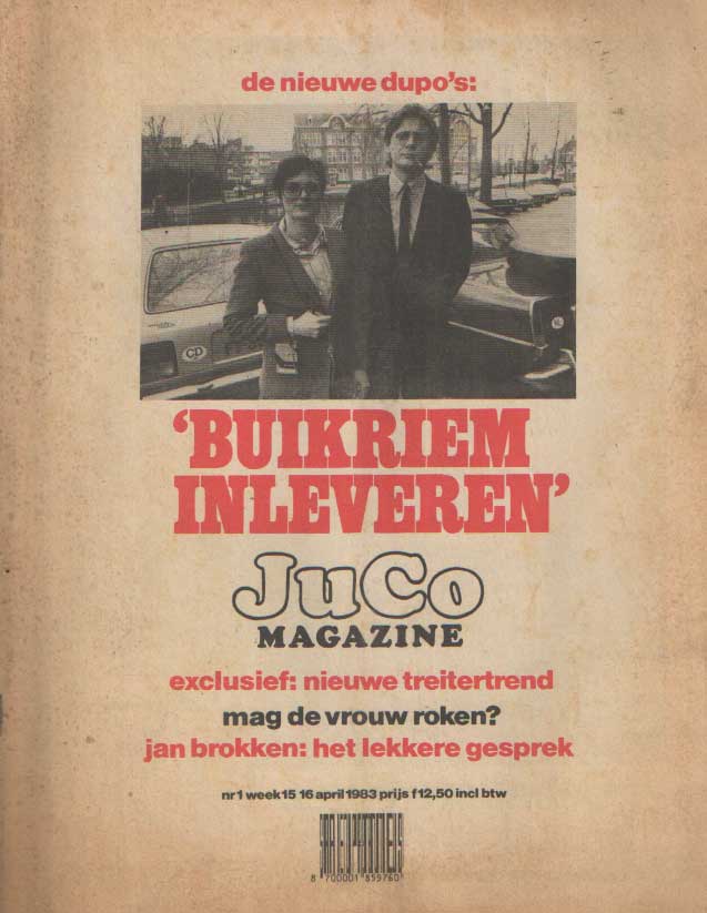 Kooten, Kees van & Wim de Bie - Juco (Juinensche Courant) magazine. Nr. 1 week 15 16 april 1983 'Buikriem inleveren'.