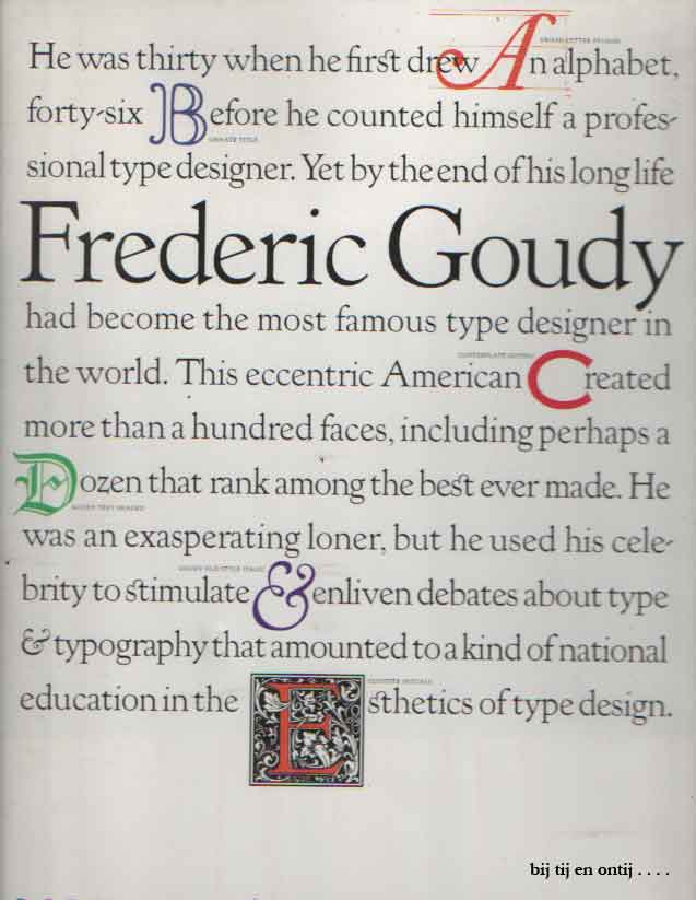 Bruckner, D.J.R. - Frederic Goudy.