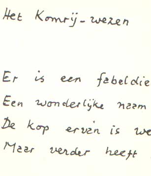 Komrij, Gerrit - Het Komrij-wezen.