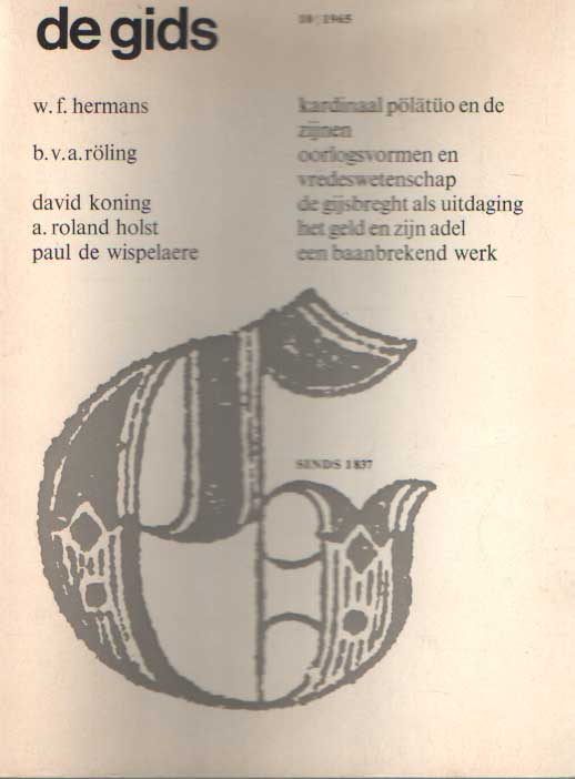 Constandse, H. Mulisch e.a. (redactie), A.L. - De Gids. Algemeen Cultureel Maandblad. Honderdachtentwintigste jaargang, 1965 no. 10.
