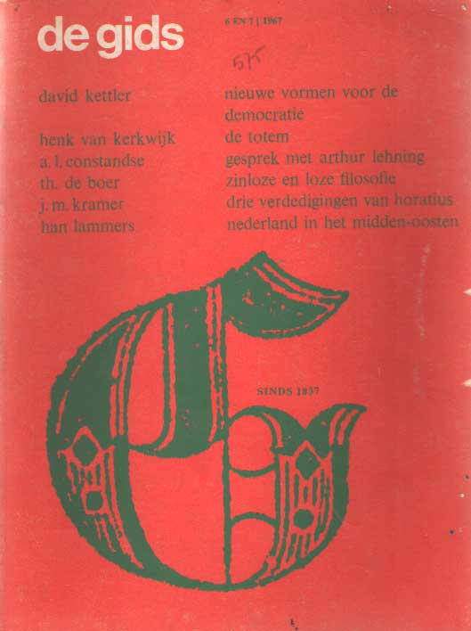 Constandse, H. Mulisch e.a. (redactie), A.L. - De Gids. Algemeen Cultureel Maandblad. Honderddertigste jaargang, 1967 no. 6/7.