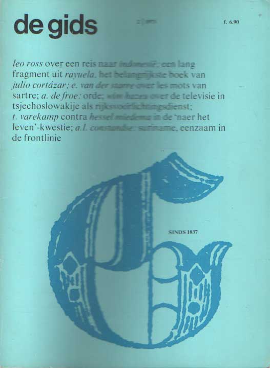 Constandse, H. Mulisch e.a. (redactie), A.L. - De Gids. Algemeen Cultureel Maandblad. Honderdzesendertigste jaargang, 1973 no. 2.