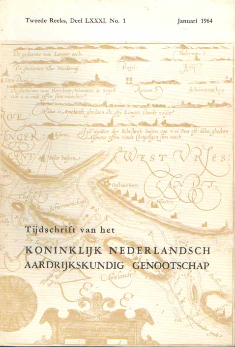 Koninklijk Nederlandsch Aardrijkskundig Genootschap - Tijdschrift van het Koninklijk Nederlandsch Aardrijkskundig Genootschap. Complete jaargang 1964 (4 nummers).