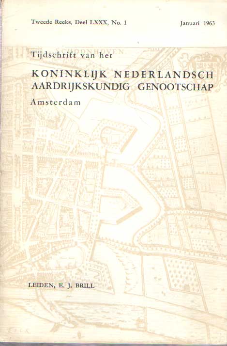 Koninklijk Nederlandsch Aardrijkskundig Genootschap - Tijdschrift van het Koninklijk Nederlandsch Aardrijkskundig Genootschap. Complete jaargang 1963 (4 nummers).
