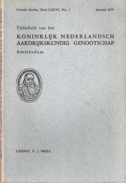 Koninklijk Nederlandsch Aardrijkskundig Genootschap - Tijdschrift van het Koninklijk Nederlandsch Aardrijkskundig Genootschap. Complete jaargang 1959 (4 nummers).