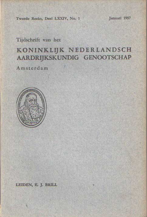 Koninklijk Nederlandsch Aardrijkskundig Genootschap - Tijdschrift van het Koninklijk Nederlandsch Aardrijkskundig Genootschap. Complete jaargang 1957 (4 nummers).