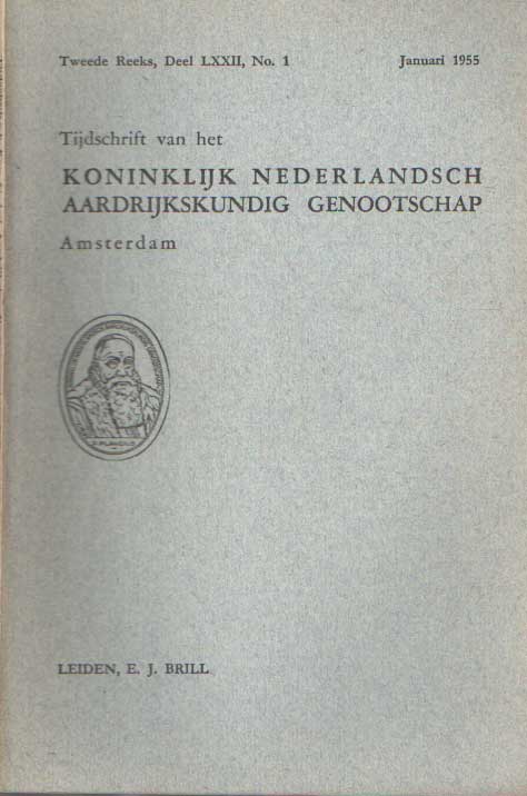 Koninklijk Nederlandsch Aardrijkskundig Genootschap - Tijdschrift van het Koninklijk Nederlandsch Aardrijkskundig Genootschap. Complete jaargang 1955 (4 nummers).
