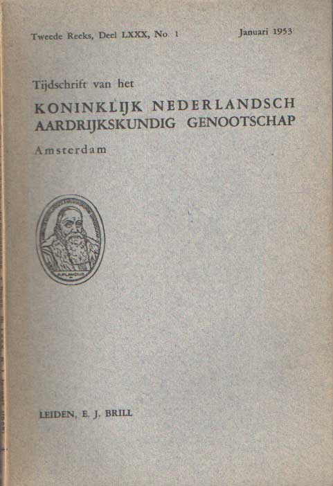 Koninklijk Nederlandsch Aardrijkskundig Genootschap - Tijdschrift van het Koninklijk Nederlandsch Aardrijkskundig Genootschap. Complete jaargang 1953 (4 nummers).
