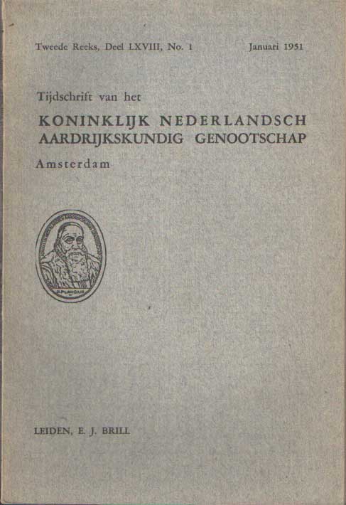 Koninklijk Nederlandsch Aardrijkskundig Genootschap - Tijdschrift van het Koninklijk Nederlandsch Aardrijkskundig Genootschap. Complete jaargang 1951 (4 nummers).