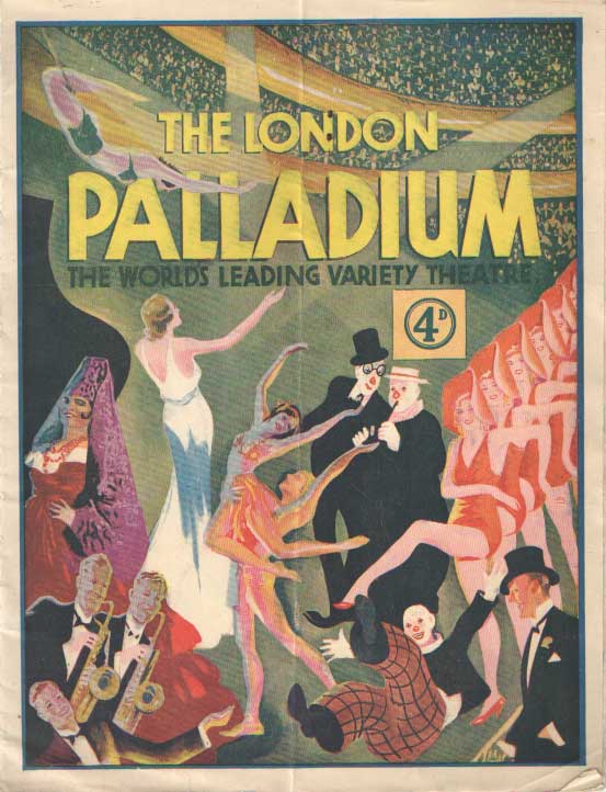  - Louis Armstrong Original, Vintage, Concert Program, London Palladium, London, England, July 25th, 1932.