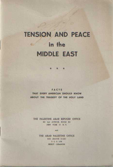  - Tension and peace in the Middle East. Facts that every American should know about the tragedy of the holy land.