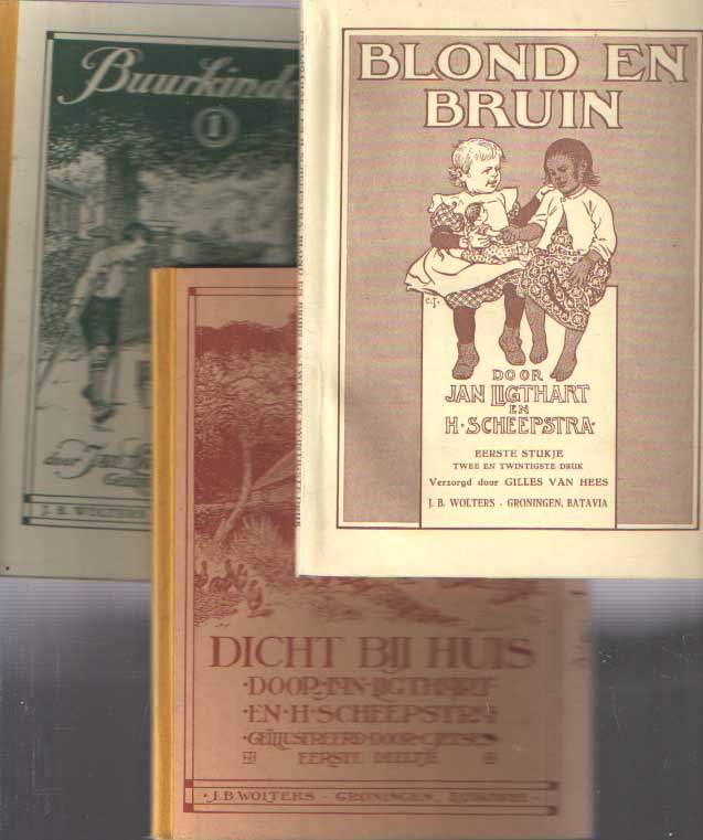 Ligthart, Jan & H. Scheepstra - Buurkinderen (4 delen); Dicht bij huis (4 delen); Blond en bruin (3 delen).