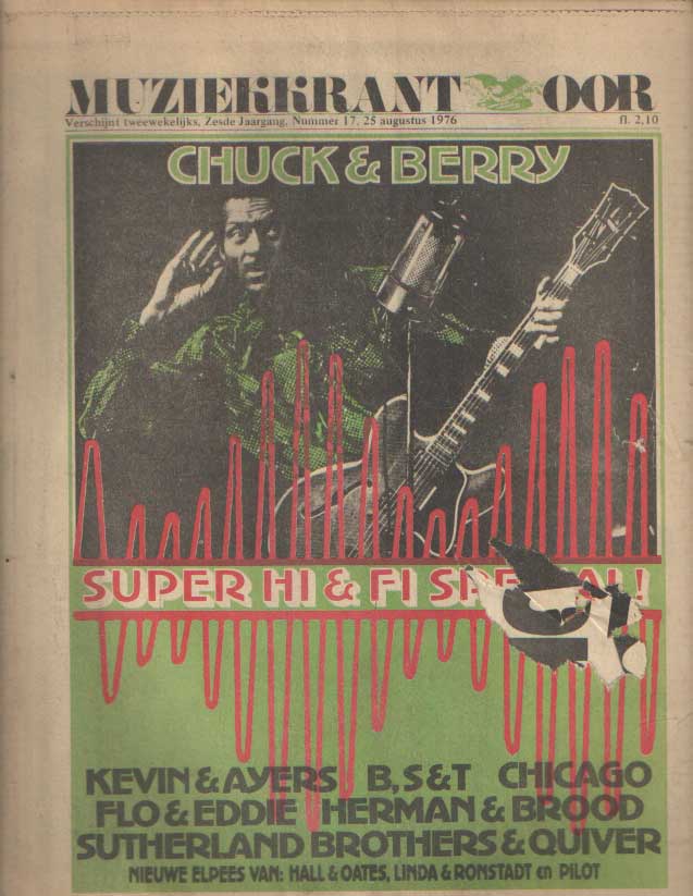 Diverse auteurs - Muziekkrant Oor. Zesde jaargang, nummer 17, 25 augustus 1976.
